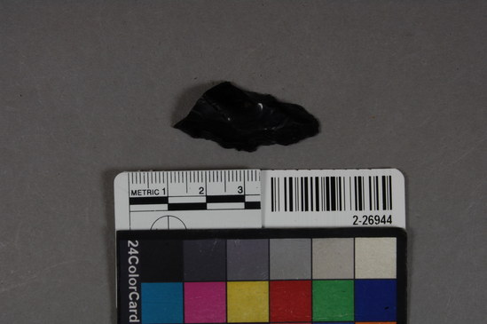 Hearst Museum object titled Obsidian projectile point, accession number 2-26944, described as Obsidian projectile point