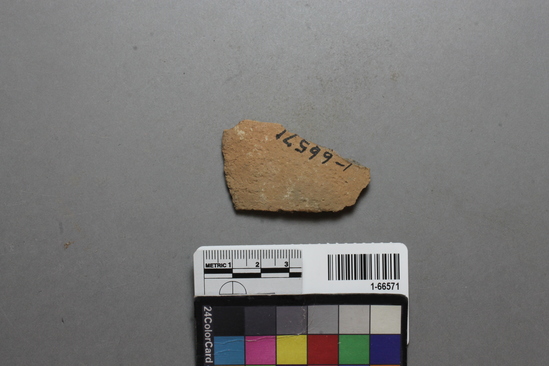 Hearst Museum object titled Potsherd, accession number 1-66571, described as potsherd