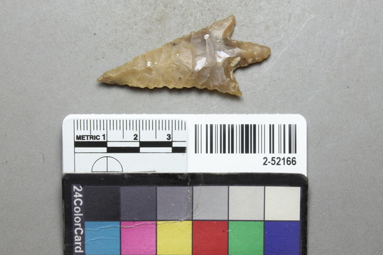 Hearst Museum object titled Projectile point, accession number 2-52166, described as Projectile point