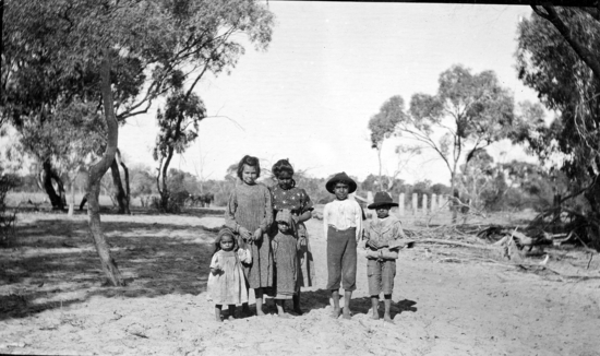 Hearst Museum object titled Black-and-white print, accession number 13-295, described as Group of native Australians