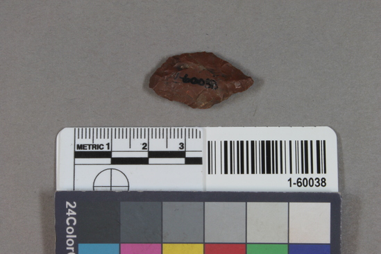 Hearst Museum object titled Projectile point, accession number 1-60038, described as chert arrowpoint