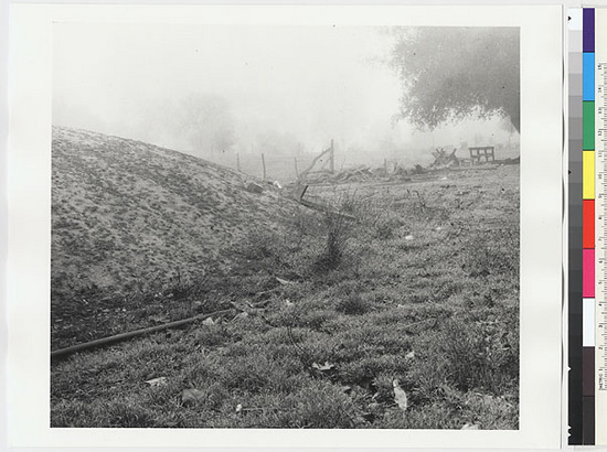 Hearst Museum object titled Black-and-white negative, accession number 15-6157, described as One end of semi-subterranean dance house