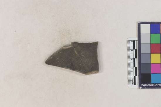 Hearst Museum object 143 of 183 titled Potsherd, accession number 16-8192, described as Potsherd: bodys Section of Manta on beach currently inhabited. Numbers  8111 to 8194 are sherds picked up on beach at low tide.