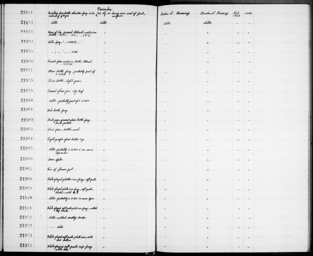 Documentation associated with Hearst Museum object titled Spike, accession number 2-21966, described as iron spike