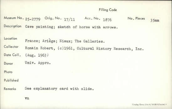 Documentation associated with Hearst Museum object titled Color slide, accession number 25-2779, no description available.