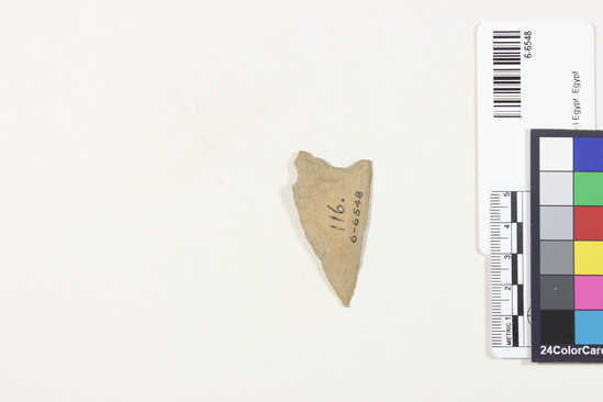 Hearst Museum object titled Spear point, accession number 6-6548, described as Flint spear point