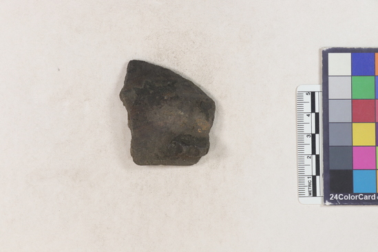 Hearst Museum object titled Potsherd, accession number 16-8114, described as Potsherd: rim with relief flutting