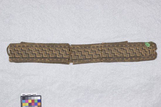 Hearst Museum object titled Belt: matting, accession number 11-539, described as Belt of mat-work.