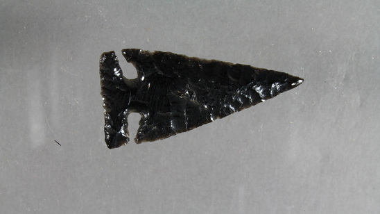 Hearst Museum object titled Projectile point, accession number 1-19638, described as Obsidian.