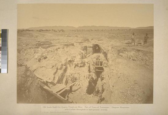 Hearst Museum object titled Albumen silver print, accession number 13-1307, described as 41 mounted photographs of Arizona views, mostly mining sites. (CEW 1310, New Series).