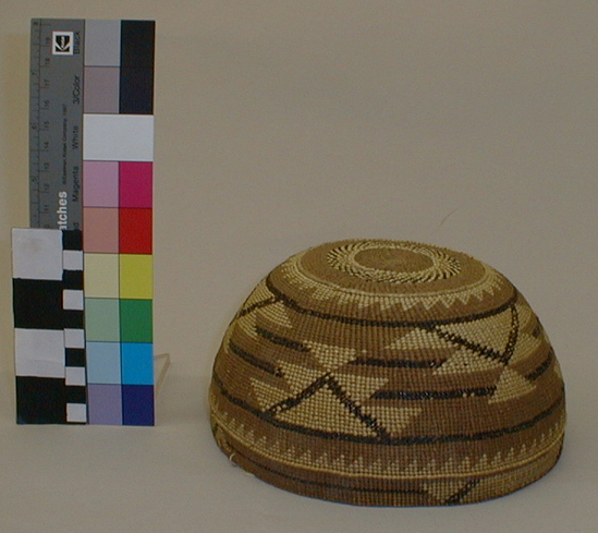 Hearst Museum object titled Hat, accession number 1-70941, described as Twined basketry.