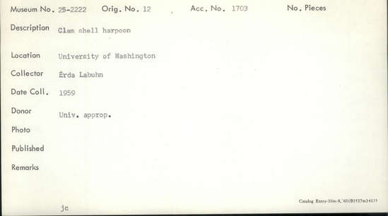 Documentation associated with Hearst Museum object titled Color slide, accession number 25-2222, no description available.