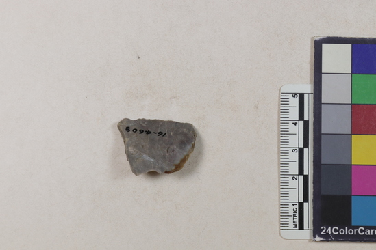 Hearst Museum object titled Worked stone, accession number 16-4609, described as Chipped flint fragment