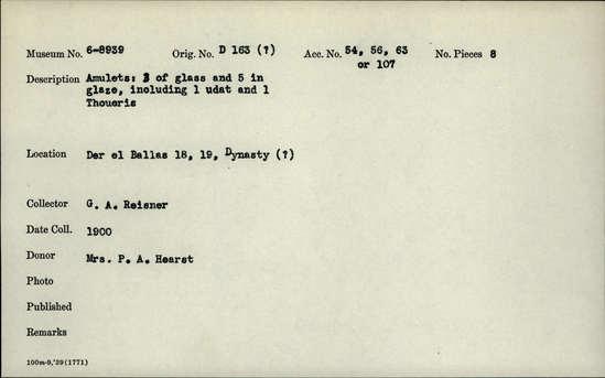 Documentation associated with Hearst Museum object titled Beer cup, accession number 6-6939, described as Pottery: deep pointed-bottomed pinkish cup, buff; ld 5 cm, height 4 cm.