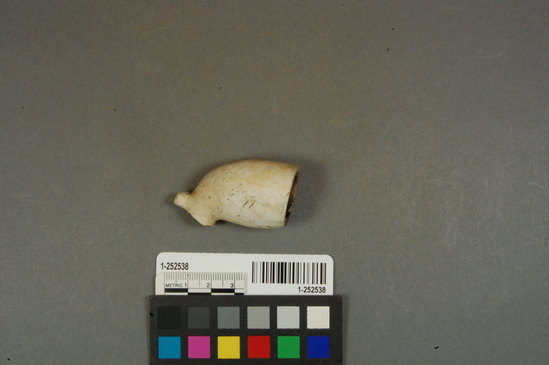Hearst Museum object titled Smoking pipe fragment, accession number 1-252538, described as clay smoking pipe bowl