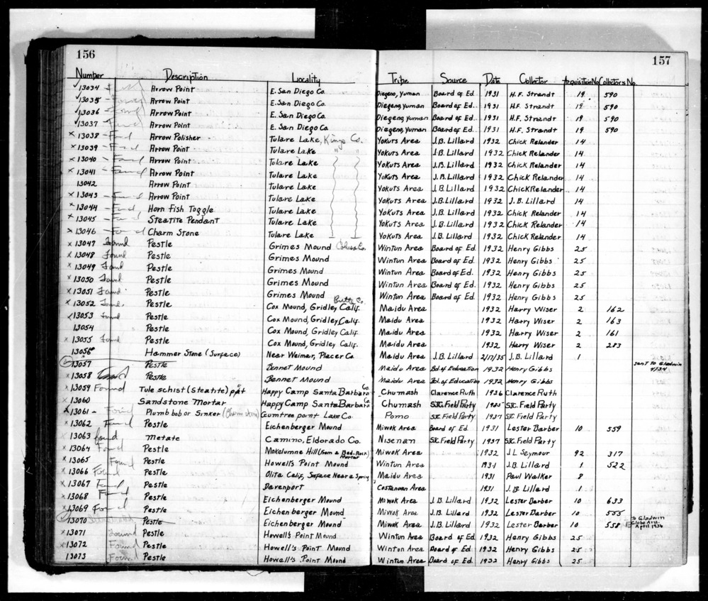 Documentation associated with Hearst Museum object titled Charmstone, accession number L-13046, described as charmstone