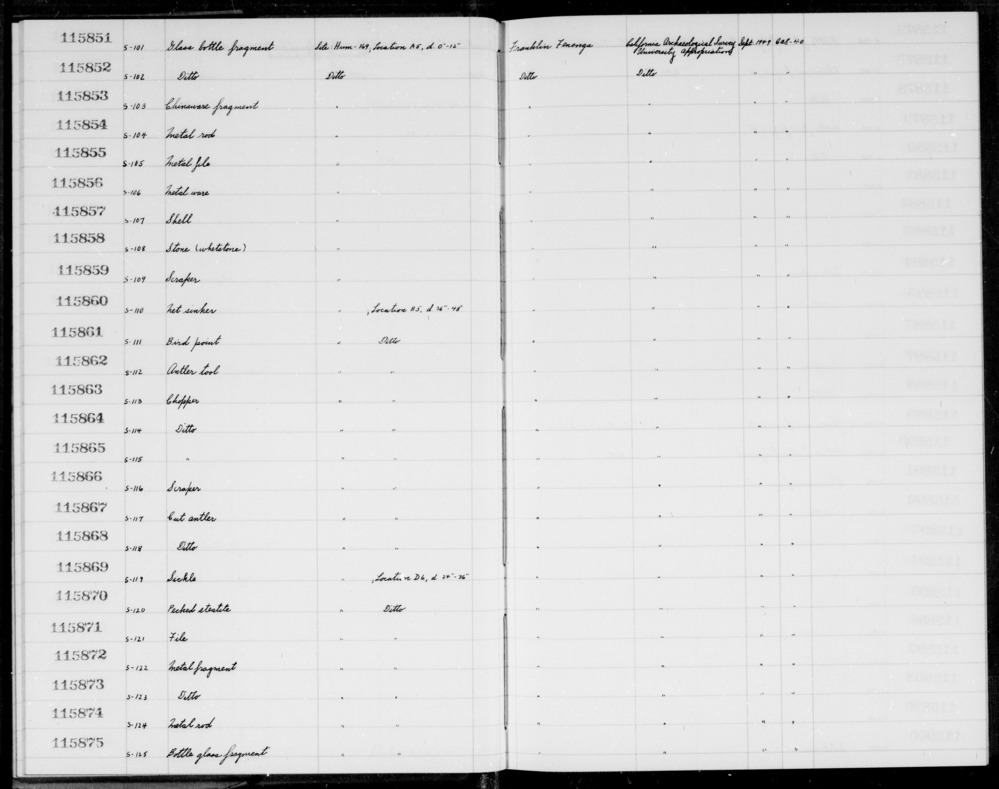 Documentation associated with Hearst Museum object titled Metal fragment, accession number 1-115873, described as Metal fragment