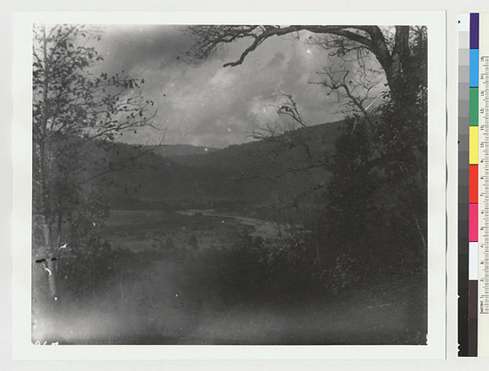 Hearst Museum object titled Black-and-white negative, accession number 15-2967, described as South end of Hoopa Valley