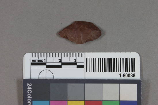 Hearst Museum object 2 of 2 titled Projectile point, accession number 1-60038, described as chert arrowpoint