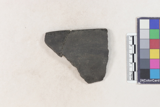 Hearst Museum object 36 of 160 titled Potsherd, accession number 16-8191, described as Potsherd: rims Section of Manta on beach currently inhabited. Numbers  8111 to 8194 are sherds picked up on beach at low tide.