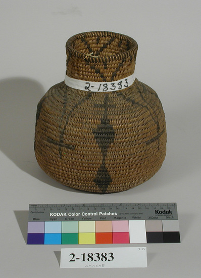 Hearst Museum object titled Basket, accession number 2-18383, described as Olla, coiled.