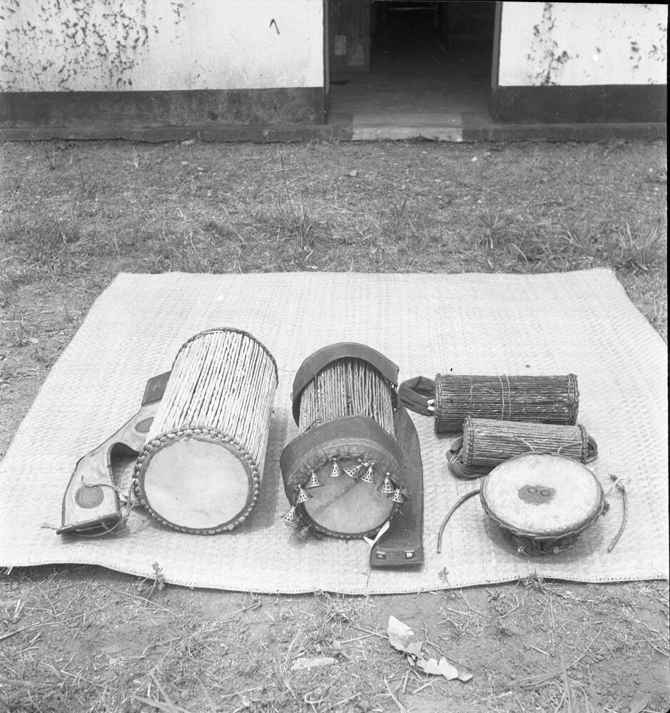 Hearst Museum object titled Black-and-white negative, accession number 15-32751, described as Black-and-white negative, Drums