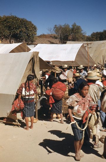 Hearst Museum object titled Color slide, accession number 25-24219, described as Individuals at market