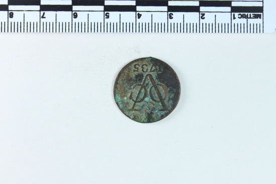 Hearst Museum object 3 of 4 titled Coin, accession number 7-8070, no description available.