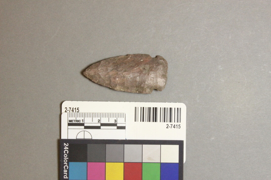 Hearst Museum object titled Projectile point, accession number 2-7415, described as Arrow point.