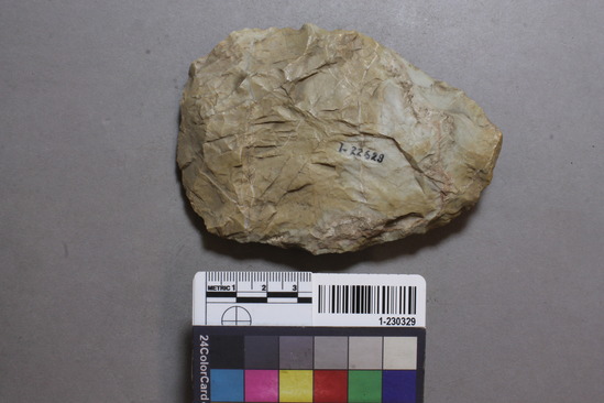 Hearst Museum object titled Blade, accession number 1-22629, described as large rough chert blade 4 1/2in. long