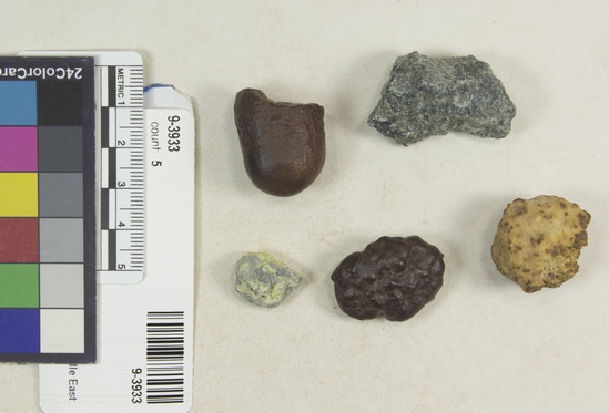 Hearst Museum object titled Ore samples, accession number 9-3933, described as Ore (?) samples