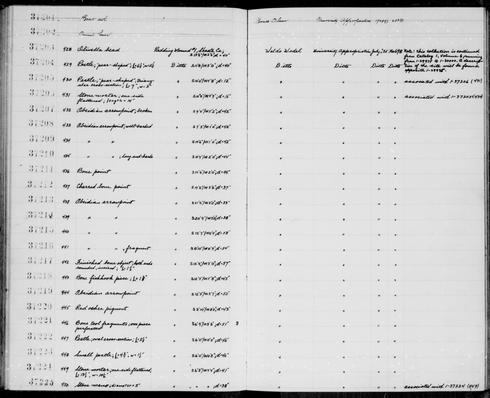 Documentation associated with Hearst Museum object titled Fishhook, accession number 1-37218, described as Bone, piece