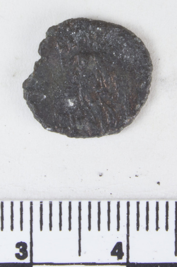 Hearst Museum object 3 of 7 titled Coin: æ, accession number 6-22817, described as Copper coin.