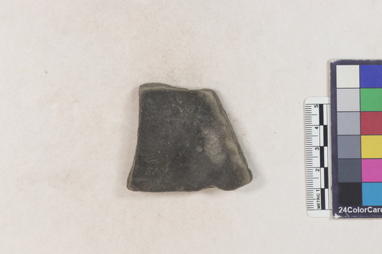 Hearst Museum object 113 of 183 titled Potsherd, accession number 16-8192, described as Potsherd: bodys Section of Manta on beach currently inhabited. Numbers  8111 to 8194 are sherds picked up on beach at low tide.