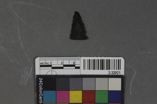 Hearst Museum object titled Point fragment, accession number 2-32021, described as Basalt.