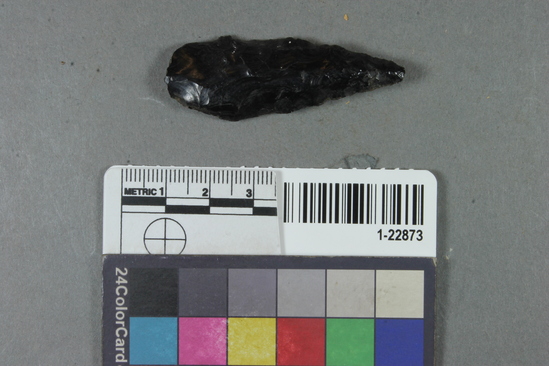 Hearst Museum object titled Spear point, accession number 1-22873, described as Obsidian spear point