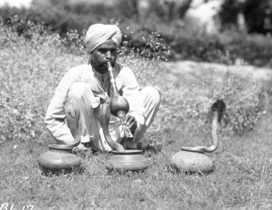 Hearst Museum object titled Black-and-white negative, accession number 15-30297, described as Black and white image of an Indian fakir in Delhi.