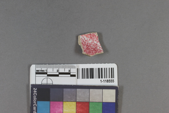 Hearst Museum object titled China fragment, accession number 1-118555, described as China fragment, all different colors.