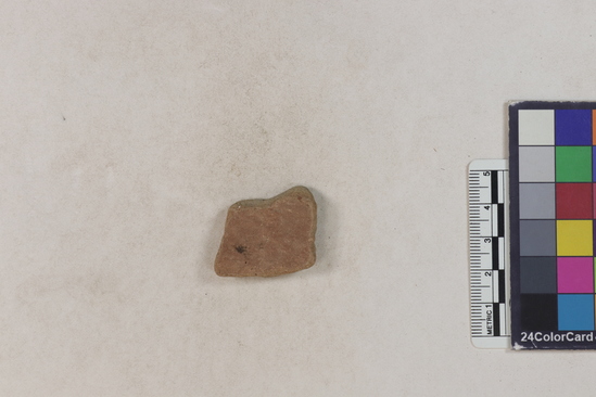 Hearst Museum object 55 of 183 titled Potsherd, accession number 16-8192, described as Potsherd: bodys Section of Manta on beach currently inhabited. Numbers  8111 to 8194 are sherds picked up on beach at low tide.