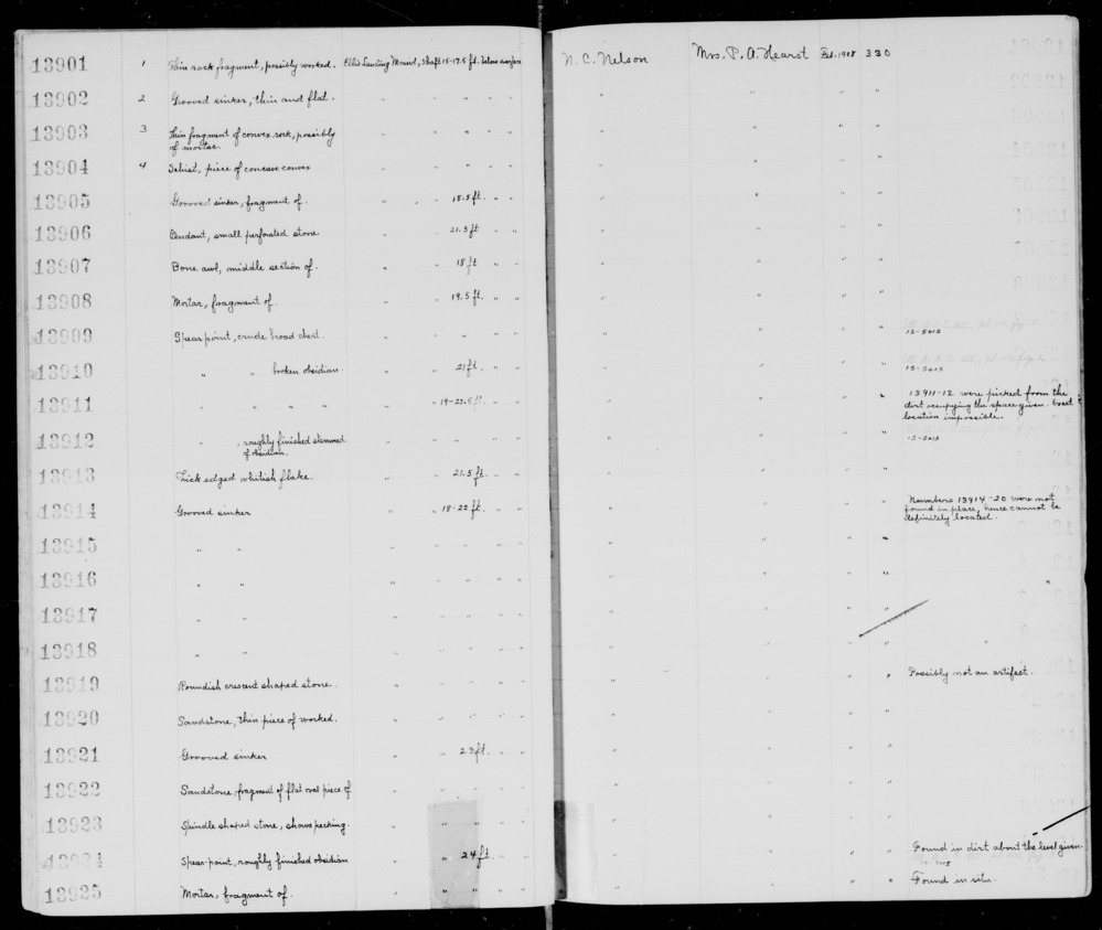 Documentation associated with Hearst Museum object titled Awl, accession number 1-13907, described as Bone, middle section.