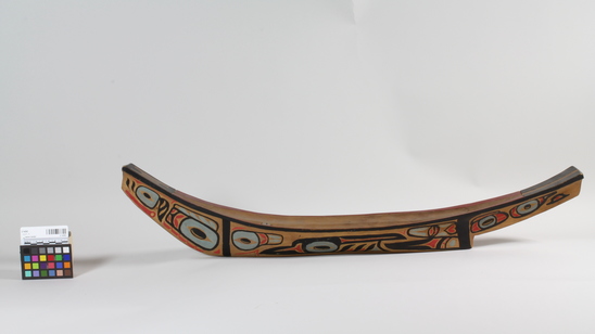 Hearst Museum object titled Canoe model, accession number 2-14263, described as Painted design