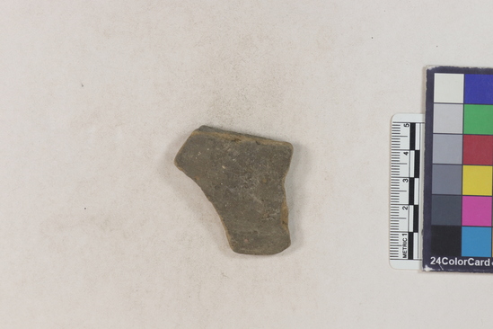 Hearst Museum object 41 of 160 titled Potsherd, accession number 16-8191, described as Potsherd: rims Section of Manta on beach currently inhabited. Numbers  8111 to 8194 are sherds picked up on beach at low tide.