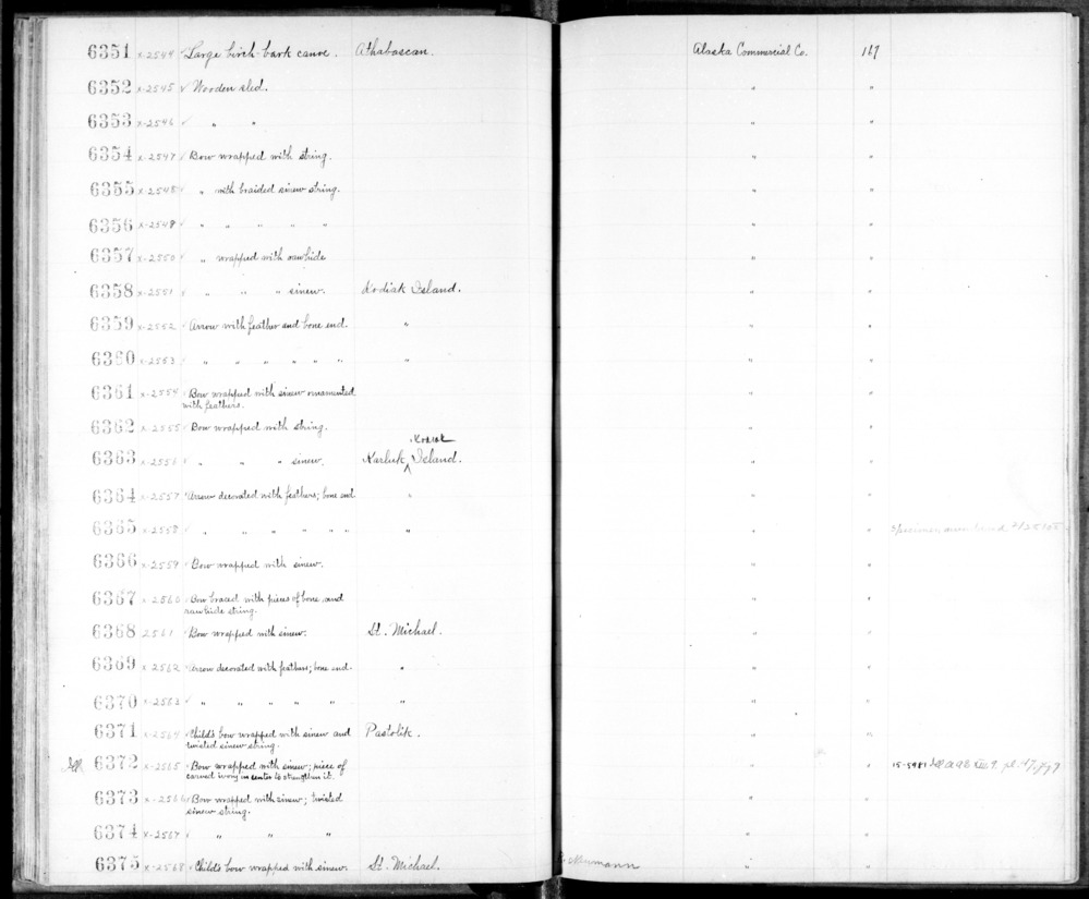 Documentation associated with Hearst Museum object titled Sled, accession number 2-6353, described as Wood sled