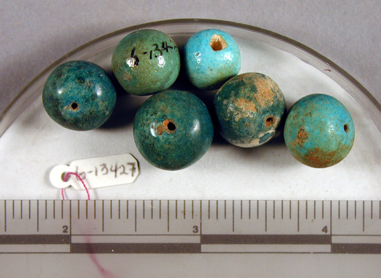 Hearst Museum object titled Beads, accession number 6-13427, described as Spherical (ball) beads.