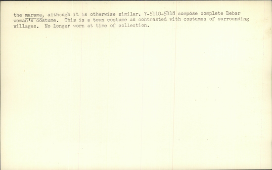 Documentation associated with Hearst Museum object titled Blouse, accession number 7-5118, described as Woman’s blouse (bluska); for wearing under a coat; factory made from synthetic material (rayon?); long-sleeved