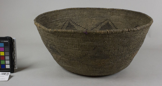 Hearst Museum object 2 of 2 titled Basket, accession number 1-11063, described as Deep. Band of large diamond design.