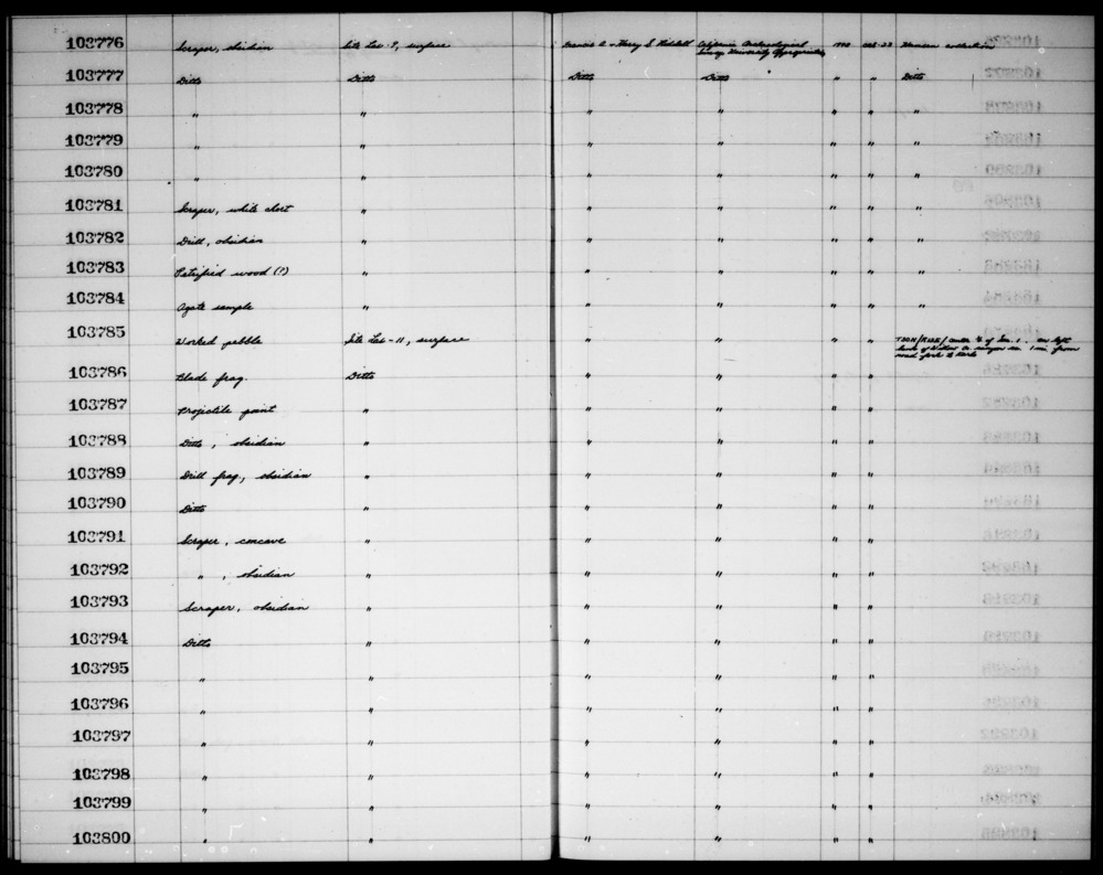 Documentation associated with Hearst Museum object titled Agate, accession number 1-103784, described as Sample.