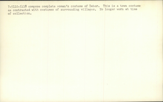 Documentation associated with Hearst Museum object titled Slip, accession number 7-5110, described as Woman’s linen slip (Kosula-Macedonian term); openwork around bodice and hem; 34 1/2 inches long, excluding straps