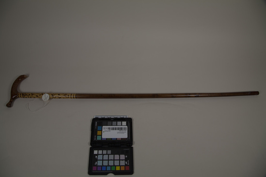 Hearst Museum object titled Walking stick, accession number 11-45594, described as wooden walking stick F-149