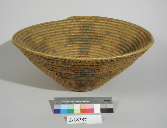 Hearst Museum object titled Bowl basket, accession number 2-18387, described as Coiled bowl.